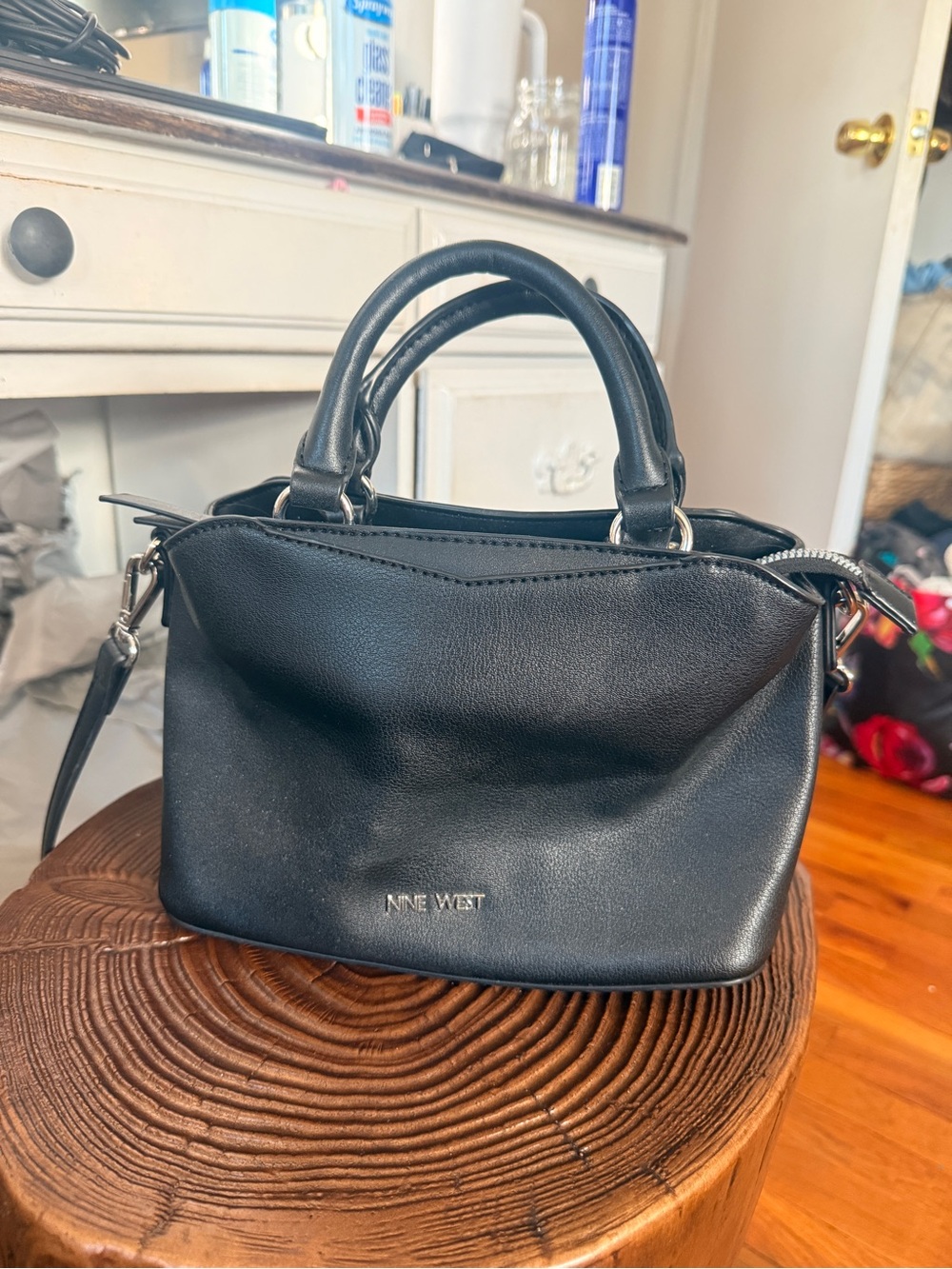 Nine West Black Satchel Handbag